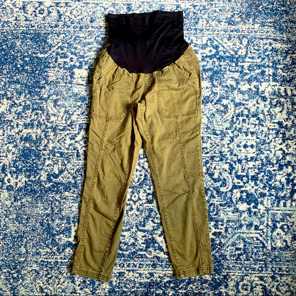 Green a:glow Size 8 Maternity Cropped Pants